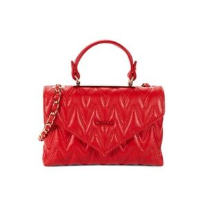 Valentino by Mario Valentino D Plate Leather Top Handle Bag Red NWT — Pristine